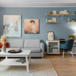 Living room with a functional furniture layout and everyday use items